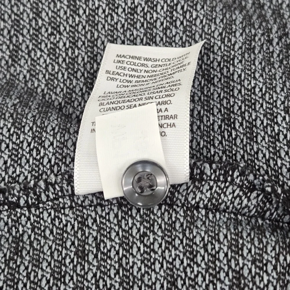 George Men Polo‎ M (38-40) Black Geometric Button Short Sleeve NWT